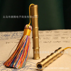 Tangteng Brass Fire Starter Ornament Home Outdoor Survival Creative Pure Copper Handle Piece Tassel Souvenir Small Gift