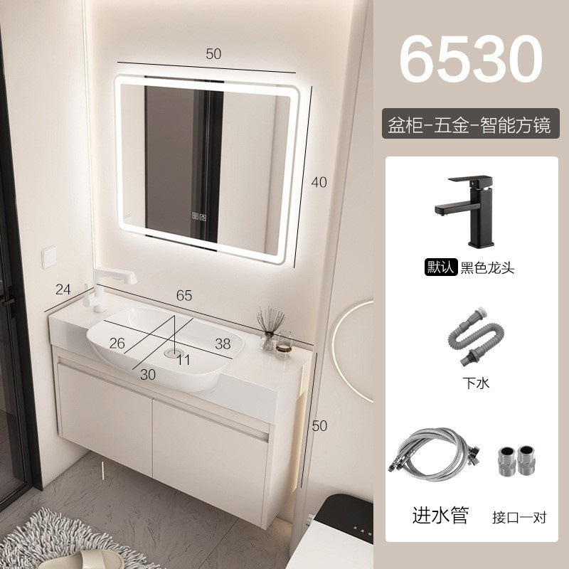 gabinete de baño de aluminio espacio pequeño gabinete de lavabo tipo hogar gabinete de lavabo combinado gabinete de lavabo todo en un lavabo