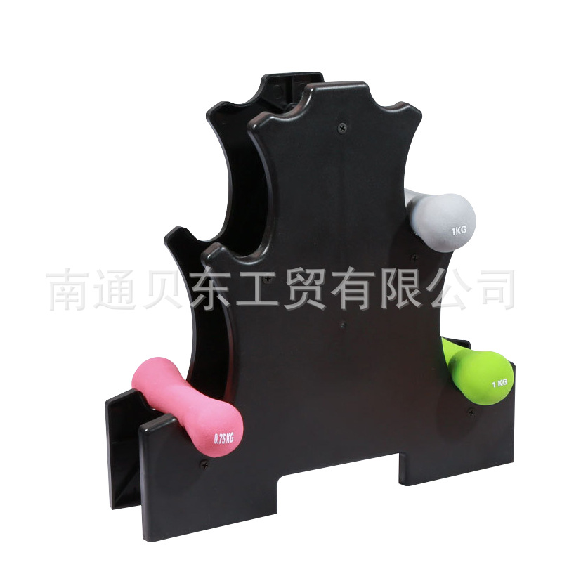 Women's Household Plastic Small Dumbbell Rack PP Material Black Office Small Dumbbell Rack Wholesale Fitness Equipment