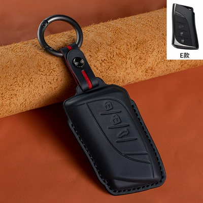 Car key bag – for first layer cowhide - type-e-black-3-keys