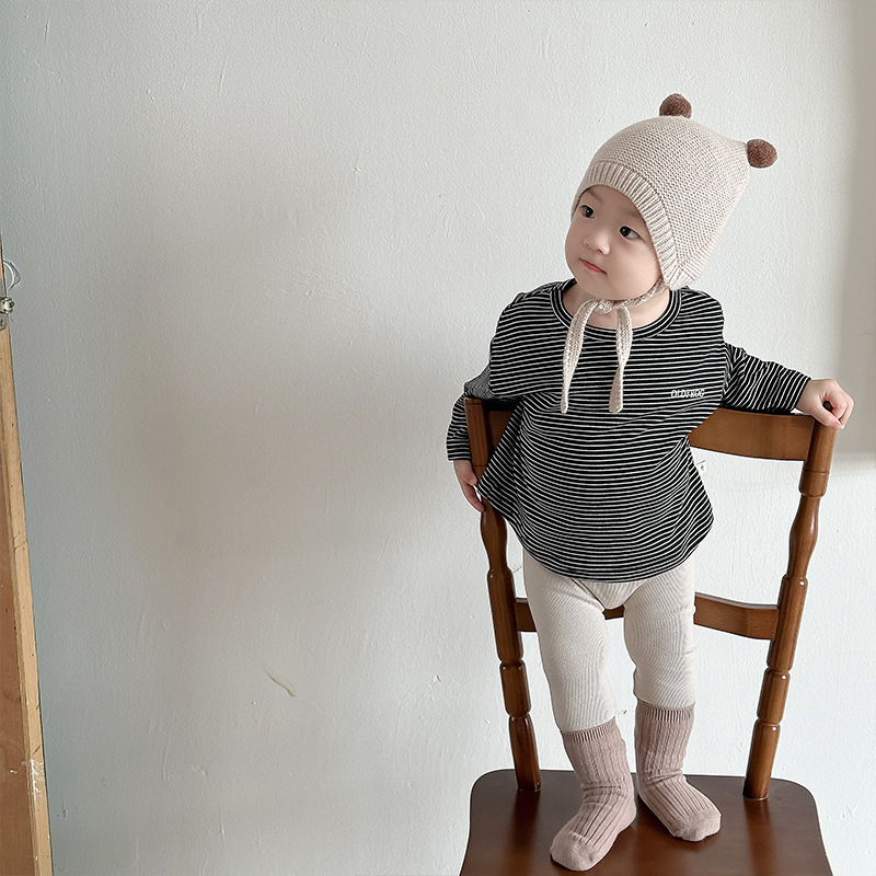 Conjunto de camisa de manga larga para niños, estilo coreano, ropa infantil, ropa de primavera para bebés, conjunto de dos piezas para niños image 1