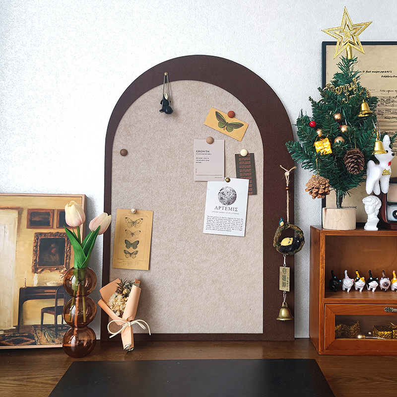 ♡ Felt Board Wall Stickers Photo Wall Punch-Free Message Board Cork Board Hanging Wall Display Board Wall Decoration Wall Board