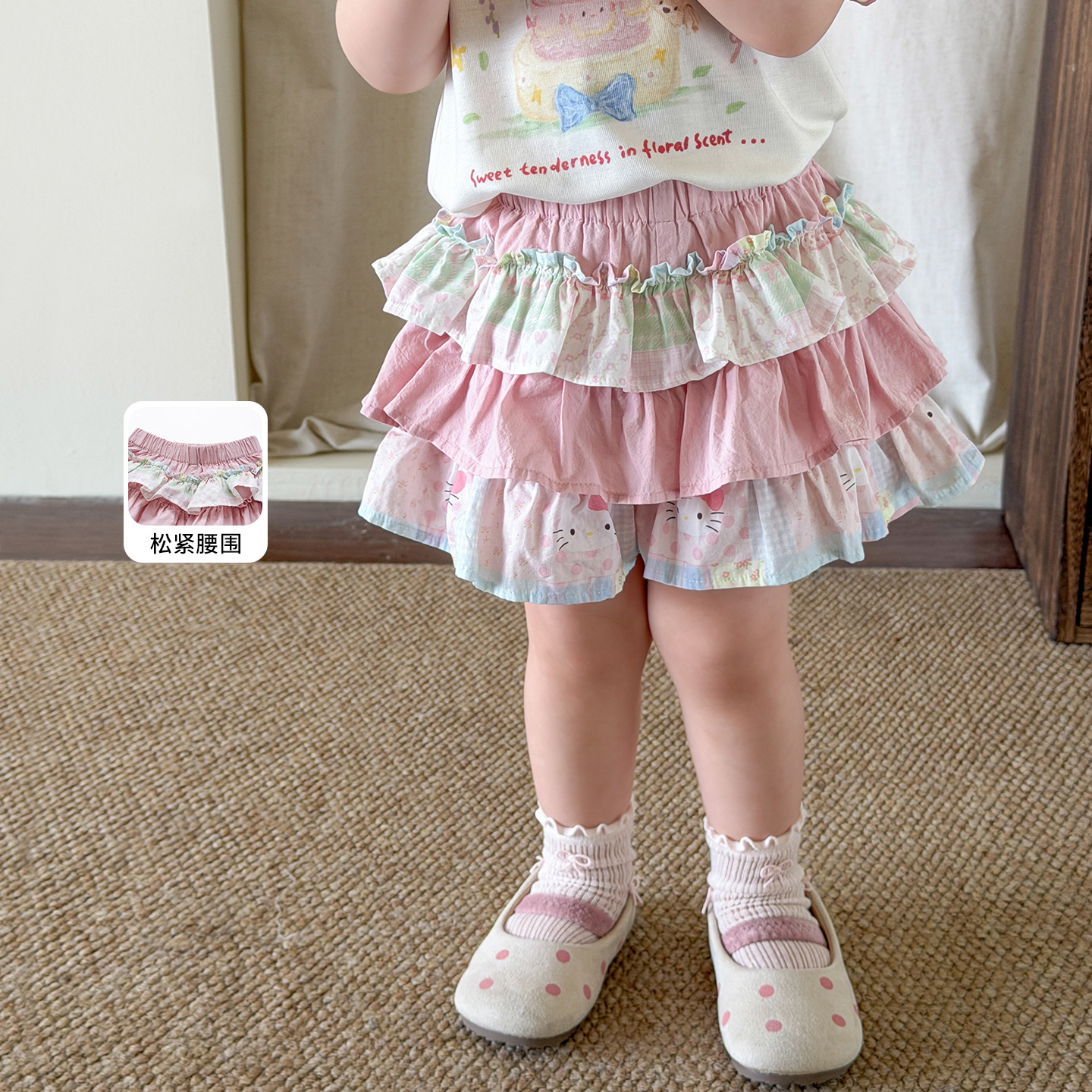 Caña de azúcar de pera ropa infantil niñas falda de torta de verano delgada 2026 vestido de pastel de niños clase A vestido corto bebé