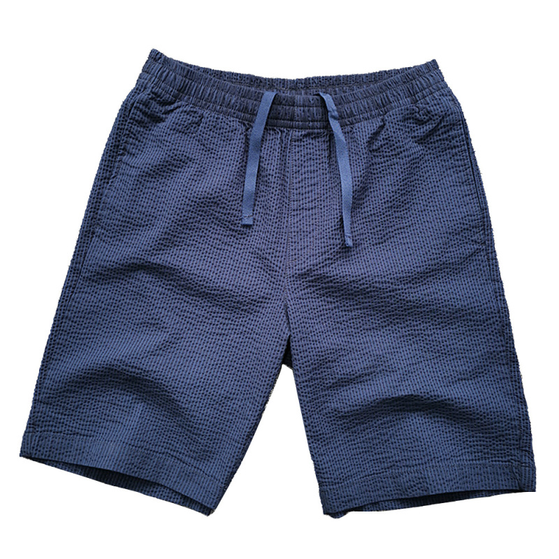 Japanese Style All Cotton Shorts Sauersucker Home Wear Pants Men's U-Pants Simple Pure Cotton Summer Cool Breathable Shorts