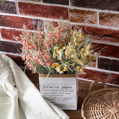 Factory Small Chime Fresh and Natural with Grass Foreign Trade Artificial Flowers Wholesale Rural Wedding and Party Home Decor GF16107B