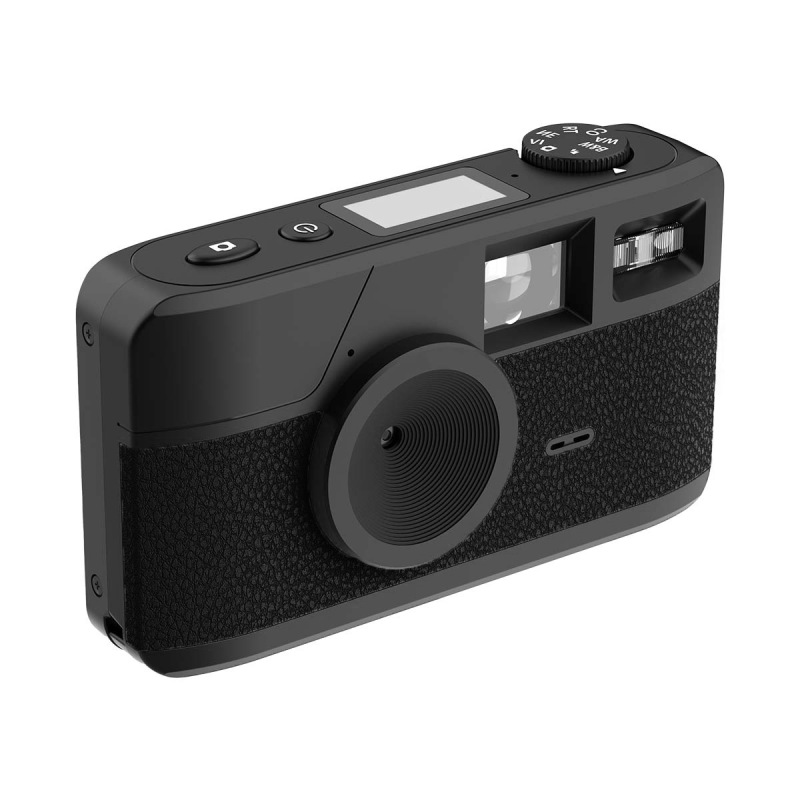 Vintage Screenless Digital Camera 8 Mode Filters 8Mp Effective Pixels Photo Led Flash Counter Camera-Black