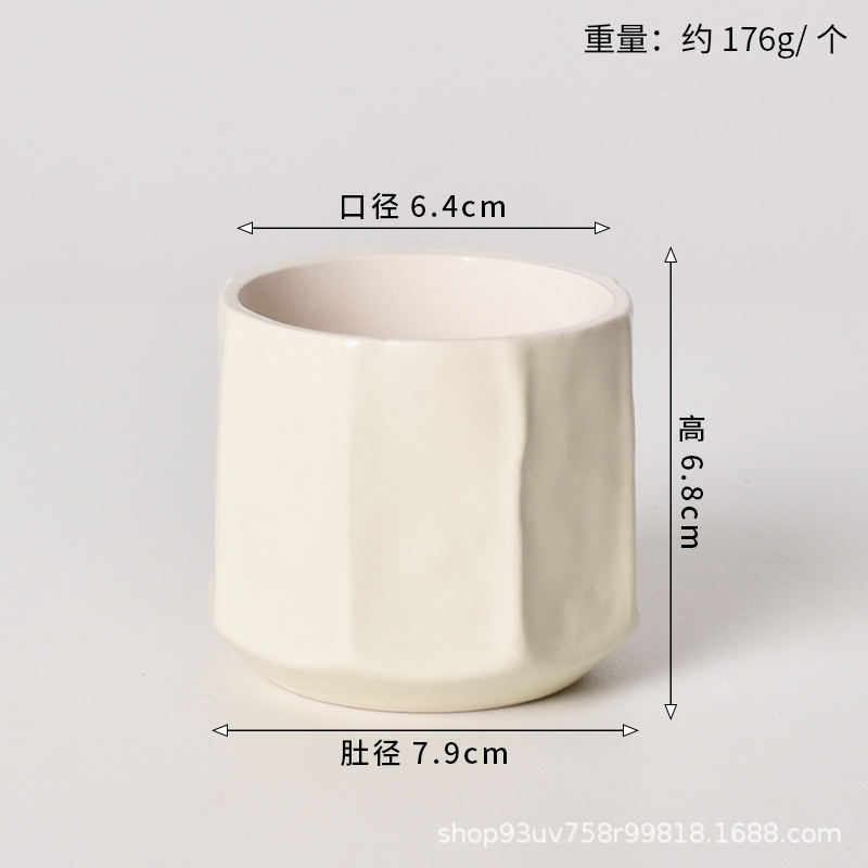 Pot de cerámica crema INS lujo ligero de alto nivel sensación de plantación de orquídeas mariposa simple orquídeas plantación de pot de porcelana blanca Dehua