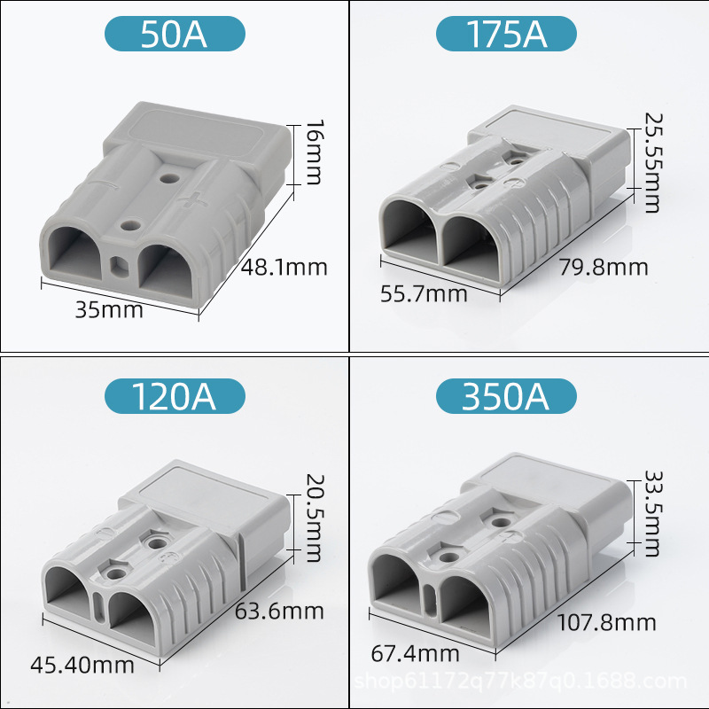 Anderson Electric Forklift Lithium Battery Charging Port Plug Battery Socket 120A Inverter Connector