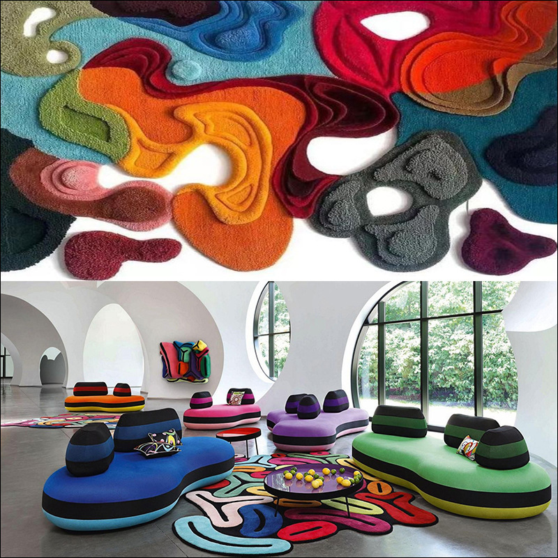 Carpet Manufacturer Woven Pure Wool Handmade Rug 3D Art Tapestry Brand Home Living Room Rug Wholesale Hot Sale Carpet Manufacturer Woven Pure Wool Handmade Rug 3D Art Tapestry Brand Home Living Room Rug Wholesale Hot Sale