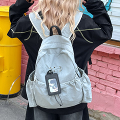新款ins设计小众轻便双肩包百搭学生书包女休闲简约通勤旅行背包