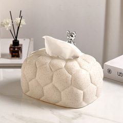 American-style paper towel holder decoration, simple living room home use, European-style napkin dispenser, creative ceramic coffee table storage, light luxury