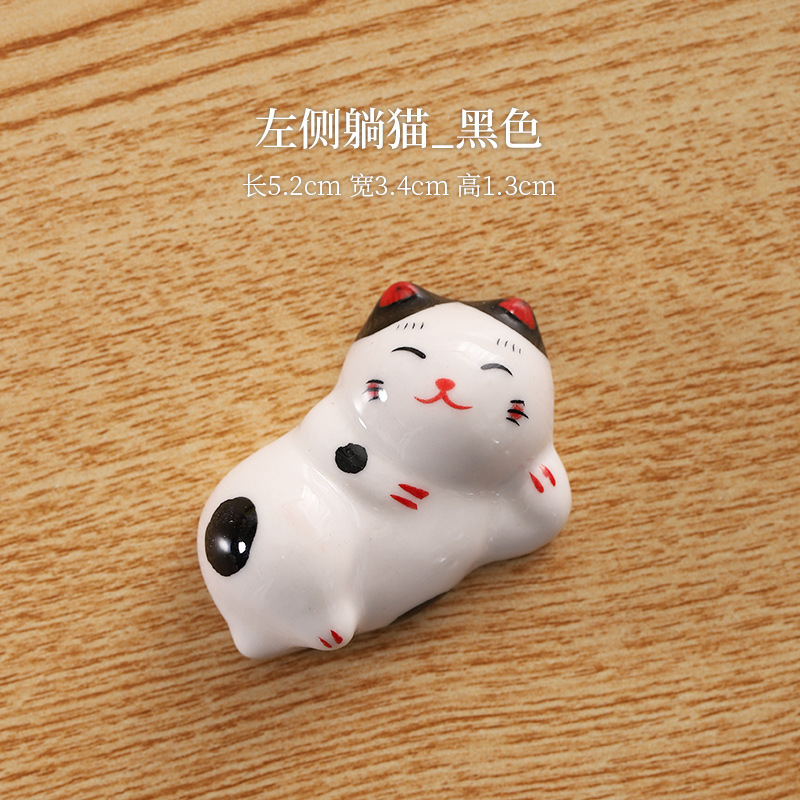 왼쪽에 누워있는 고양이_블랙