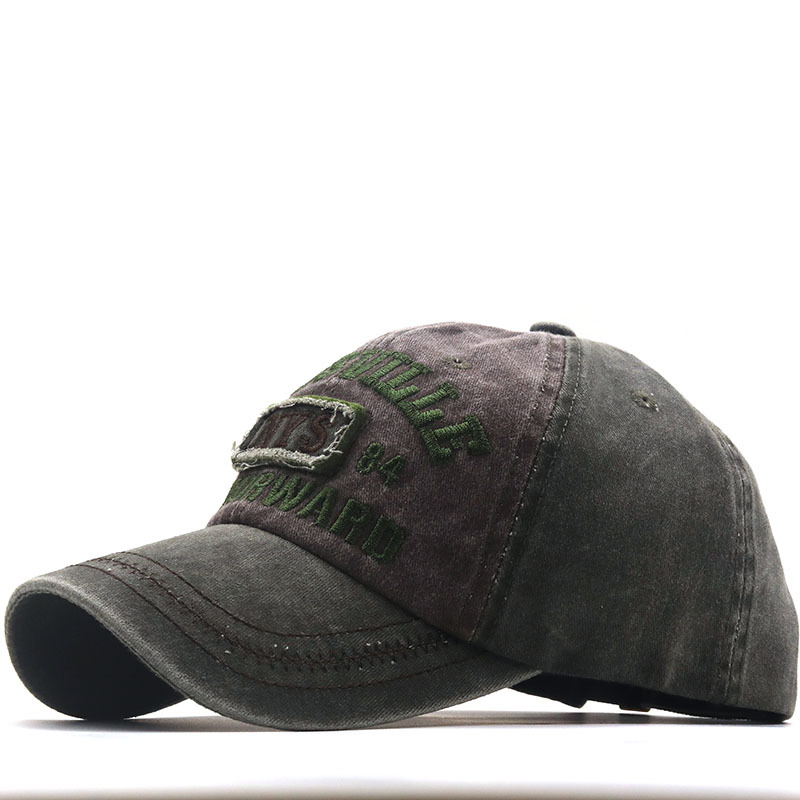 NYS 3D Embroidered Washed Baseball Cap Distressed Duckbill Sun Cap Hip Hop Trendy Streetwear Cotton Denim Adjustable Unisex Hat_voghion.com