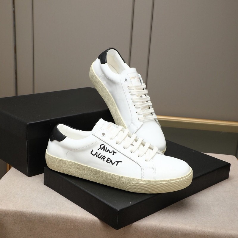 European Station New Genuine Leather White Shoes Couple Casual Shoes Korean Style Trendy Fashion Lace-Up Shoes Guangzhou Men's Shoes