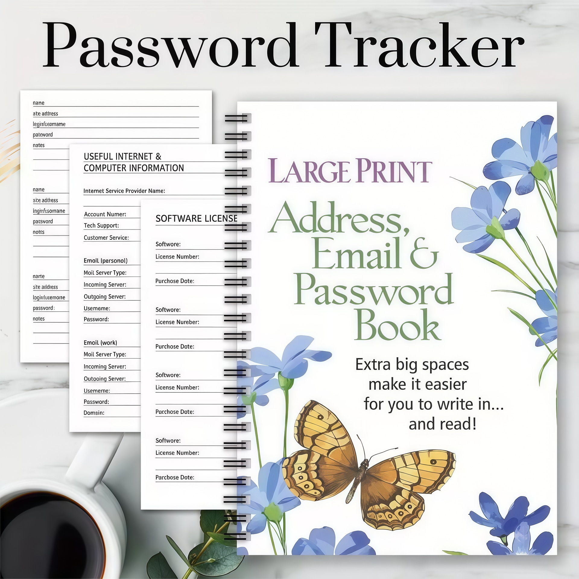 Cross-border spiral password notebook is used for Internet computer email login records website username and password 2