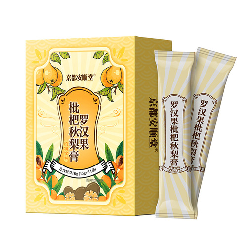Lo han fruit loquat autumn pear paste convenient 14 small strips packaging not pure pear paste nourishing paste nourishing autumn pear paste strip packaging wholesale