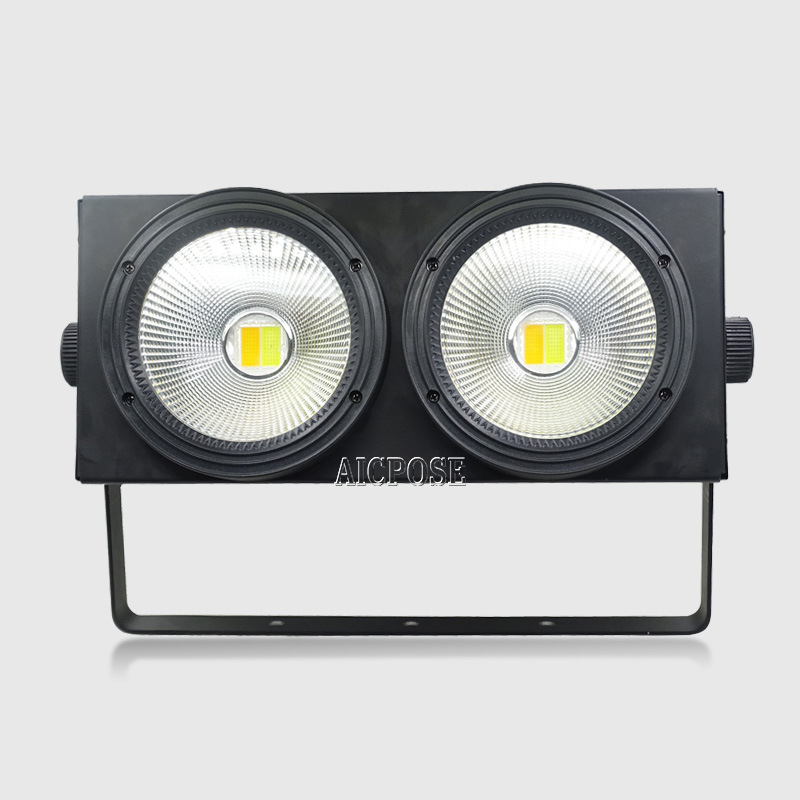 两眼COB观众灯光罩灯冷白/暖白2x100w影视演出车展灯泛光灯舞台灯|ru