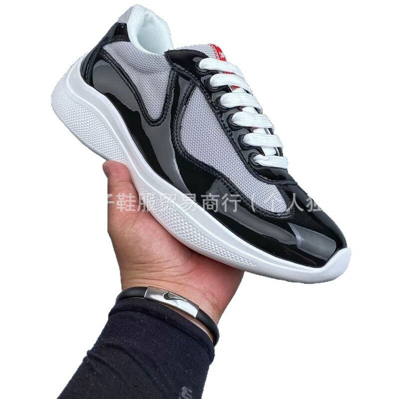 Putian Shoes Foreign Trade Cross-Border Prada America's Cup Men's and Women's Versatile Large Size Casual Sports Shoes