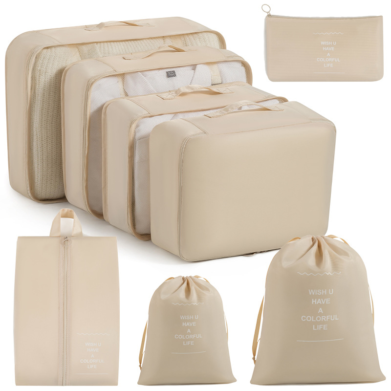 Bolsa de almacenamiento de viaje transfronterizo de ocho piezas Bolsa de almacenamiento de viaje de negocios Bolsa de almacenamiento de gran capacidad Bolsa de almacenamiento de viaje impermeable