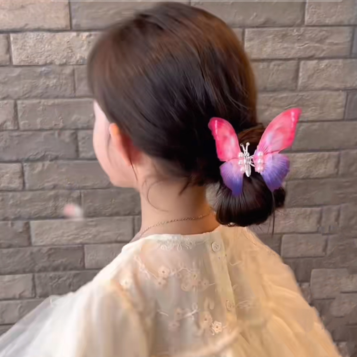Women's Gender Women's Fairy Style Butterfly Plastic Hair Clip