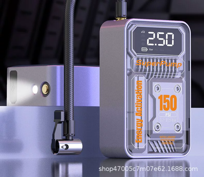 Автомобильный беспроводной воздушный насос с цифровым дисплеем Портативный воздушный насос для шин воздушный насос высокой мощности