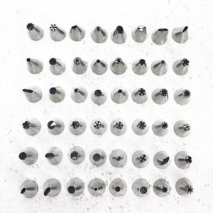Stainless steel pastry nozzle suit 6 pcs12/24/48 head cake cream nozzle cookie nozzle full set of baking tools