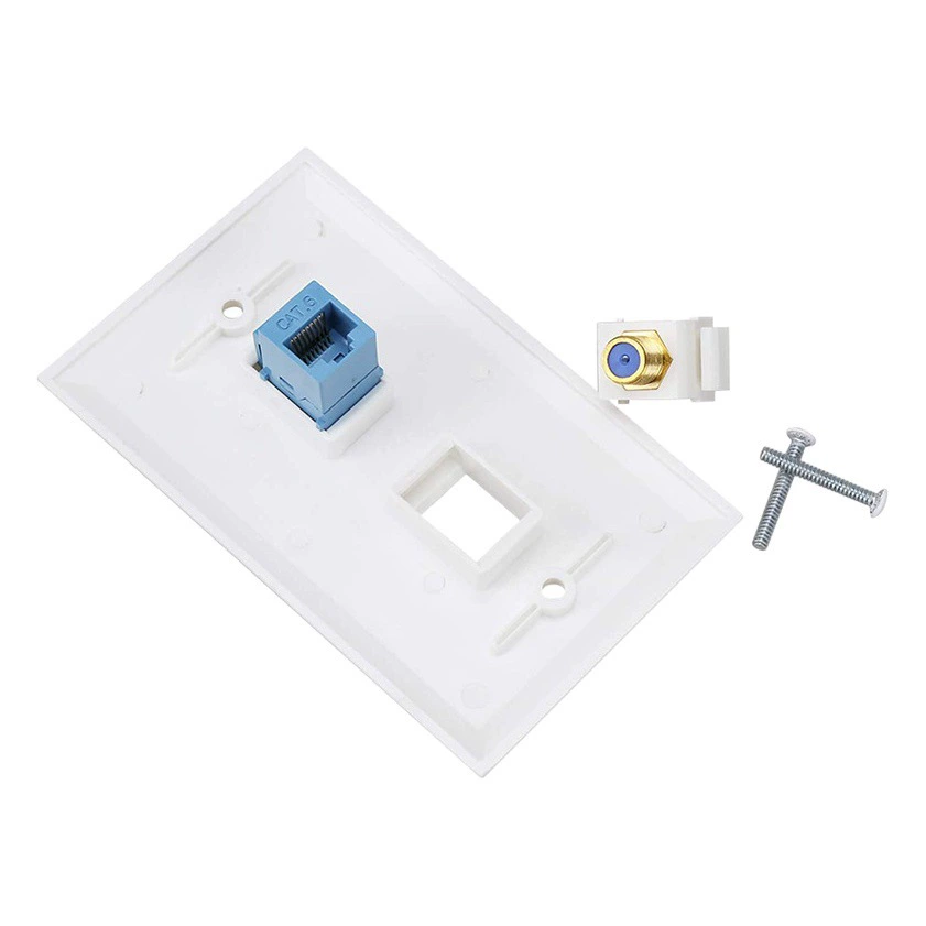 Фабричная прямая 120 тип шесть сетевых коаксиальных телевизоров F-головка Двухпортовая мультимедийная американская панель трапецеидальное искажение