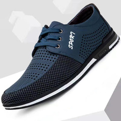 Mesh hole hole shoes for men 2022 summer new fashion shoes, front lacing breathable old Beijing cloth shoes wholesale work shoes