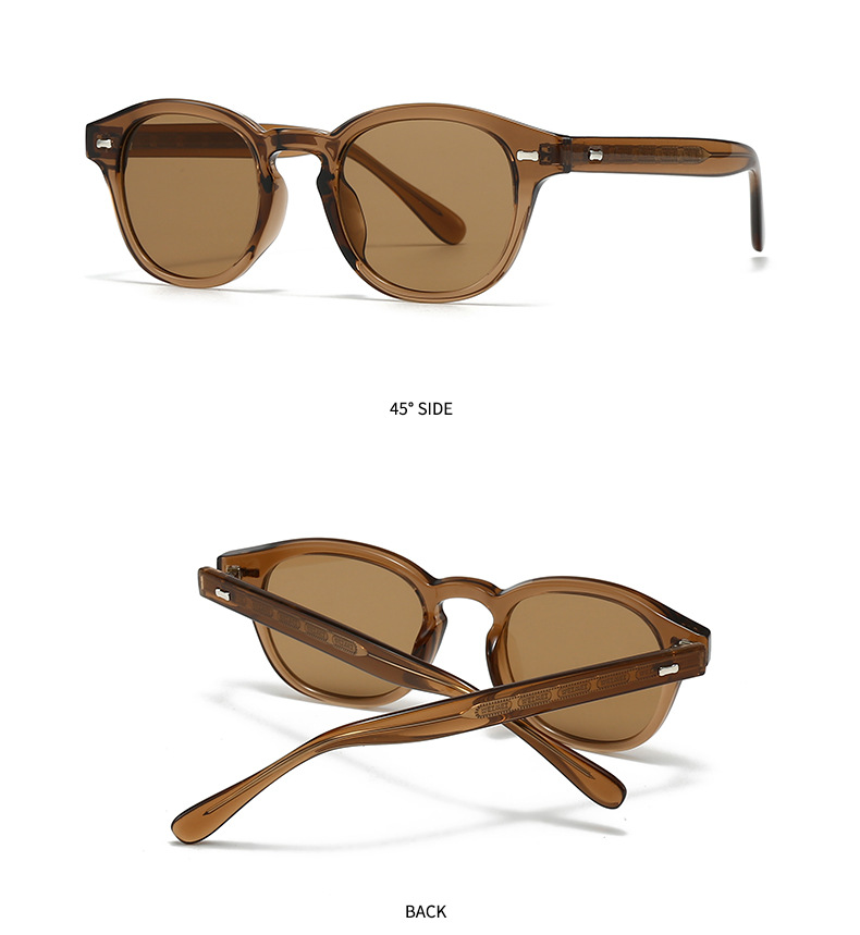 Simple Style Streetwear Solid Color UV400 Protection Resin Round Frame Full Frame Women's Sunglasses display picture 12