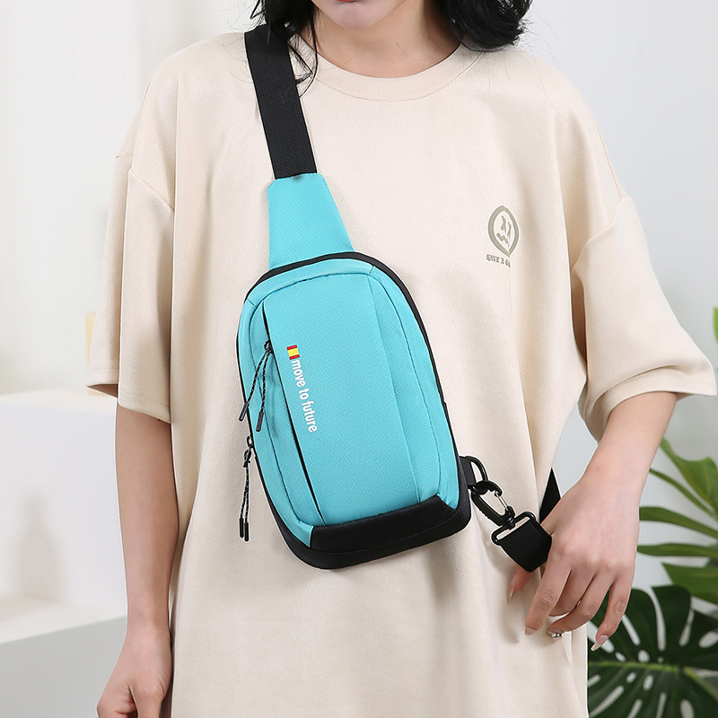 Nuevo tipo de bolso de pecho universal de estilo coreano letras de impresión de moda mochila deportiva casual universal mochila para hombres