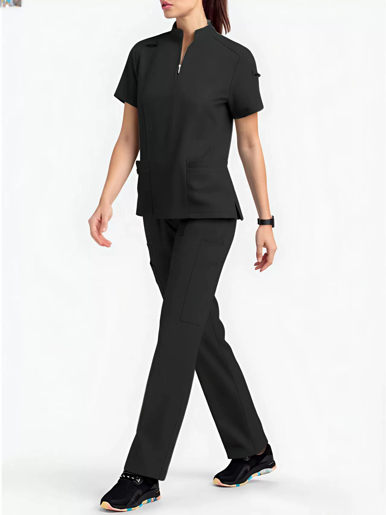 [Есть в наличии] Stand Collar Zipper Doctor Nurse Work Uniform Surgical Gown Surgical Gown Brush Hand Clothes