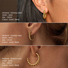 Trend earrings stainless steel with pigtail, European style