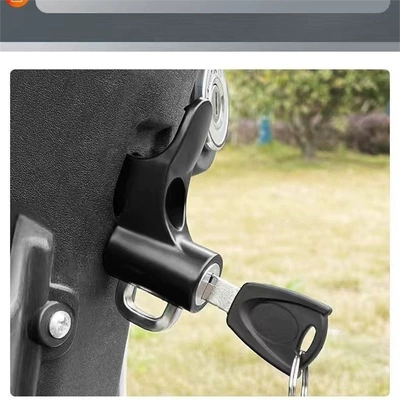 Electric Car Helmet Lock Electric Motorcycle Lock - single-hookmetal-helmet-lock-with-free-gadgets
