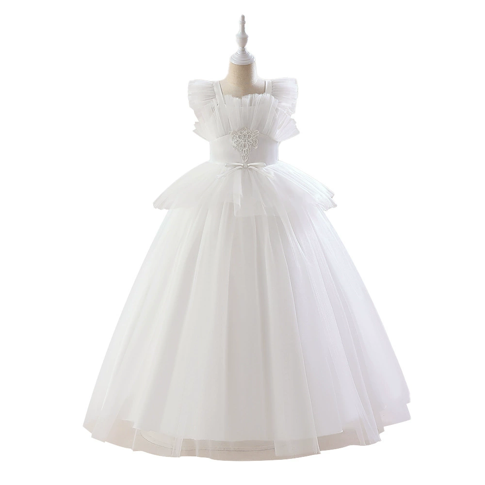 Children's wedding dress, small princess costume, evening dress, piano, long skirt, new collection, for catwalk