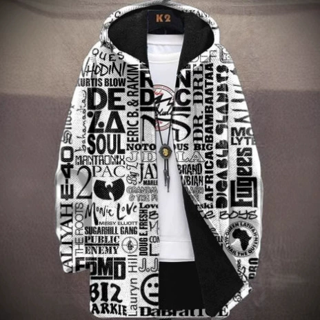 2024 новый модный цифровой принт плюс бархатное мужское пальто 2024