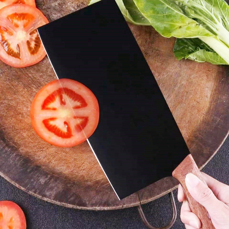 家用切片刀黑武士菜刀切肉切菜刀锋利不锈钢厨房刀具锋利厨师专用