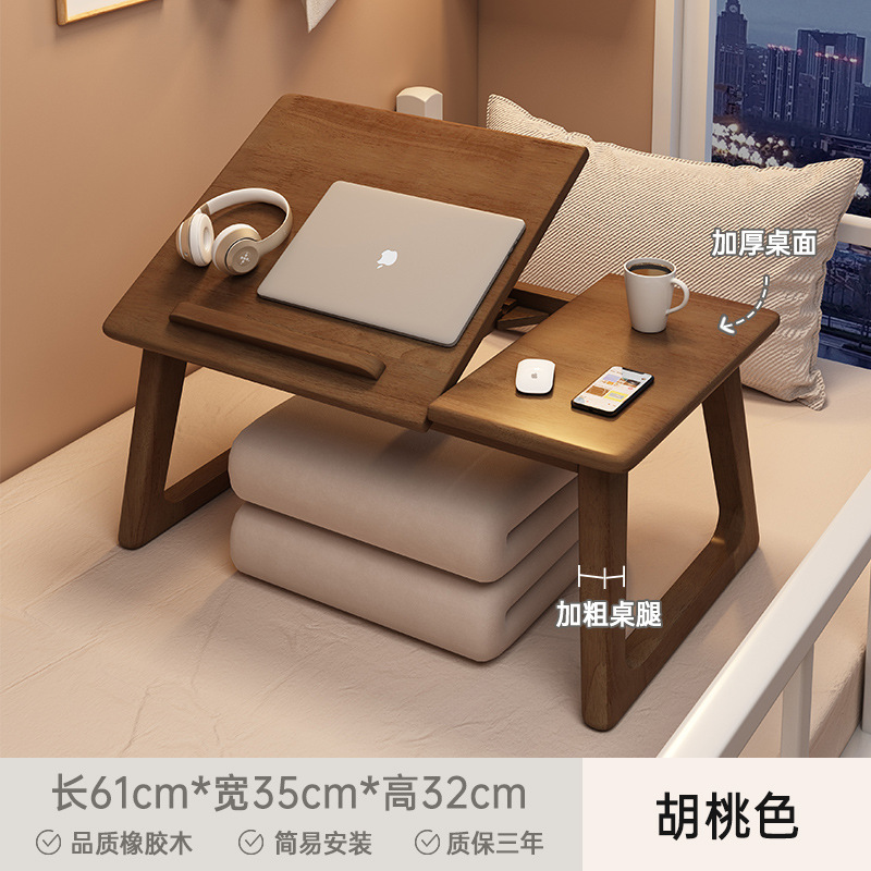 Mesa de cama pequeña mesa de madera sólida casa ventana flotante dormitorio escritorio plegable escritorio de escritorio de estudiantes escritorio de computadora portátil