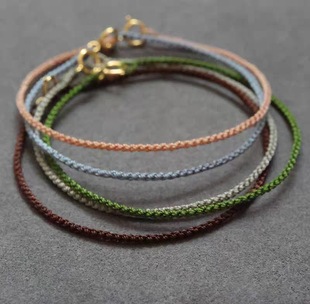 Ultra-thin hand rope hand-woven zodiac year small red rope bracelet for women wearable beads gold jewelry anklet