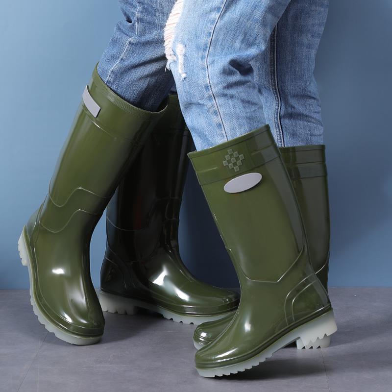 Rain shoes High cylinder non-slip Boots Deodorant waterproof Dichotomanthes bottom thickening Work shoes rubber Water shoes Boots
