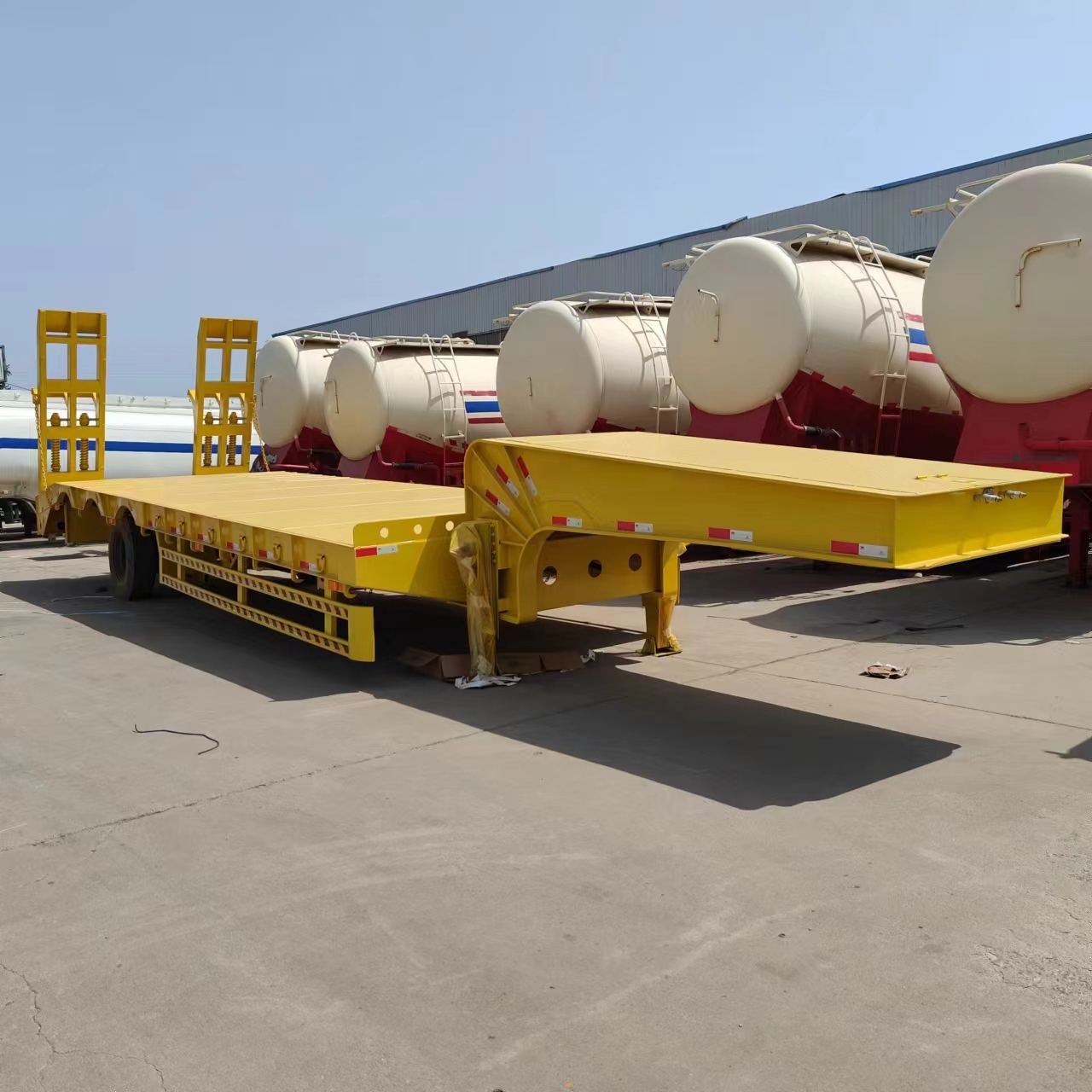 5-Axis 12m Heavy-Duty Machinery Transport Lowbed Semi-Trailer Machinery Ladder Hook Machine Platform Trailer Lowbed Trailer
