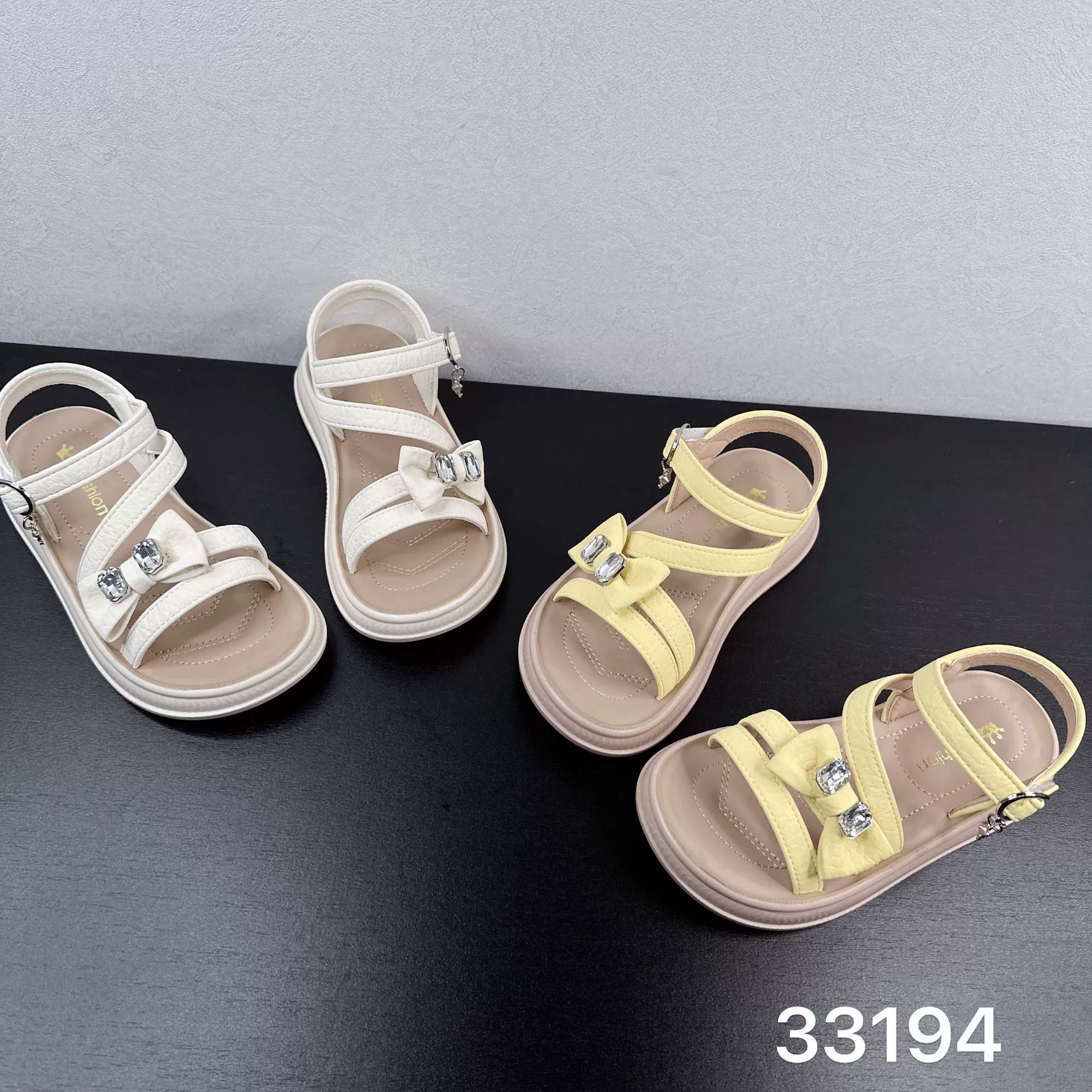 33194 девушки сказочные сандалии 2025 Летние новые кроссовки принцессы дети повседневные сладкие дикие пляжные сандалии