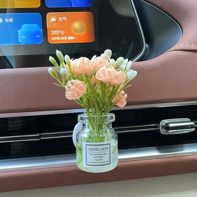 Car Perfume Aromatherapy – Ornaments - champagne-jasmine-vase-with-an-air-outlet-aromatherapy-light-flavor