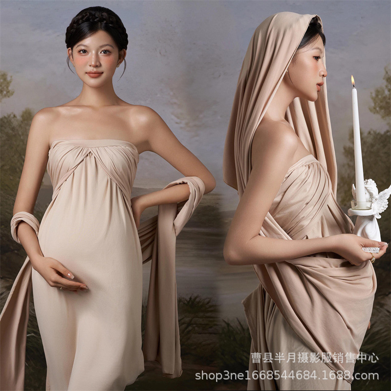 Photo Studio New Pregnant Women Photo Clothing Beautiful Gentle Theme Style Pregnant Mommy Sling Skirt Photo Art Photo