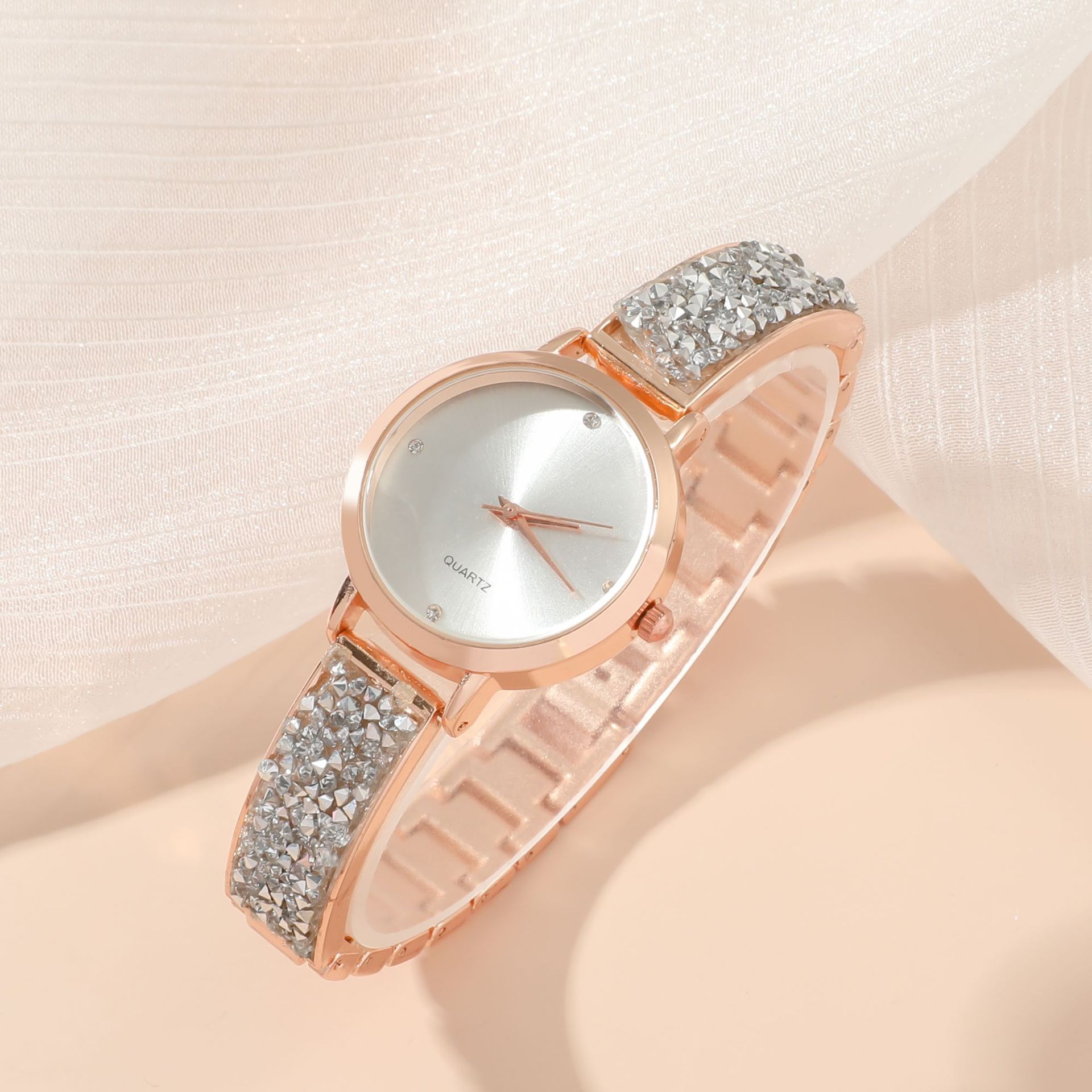 A09360 TikTok moda temperamento diamante cielo estrellado tendencia personalidad reloj de cuarzo las mujeres traje 5 unids/set