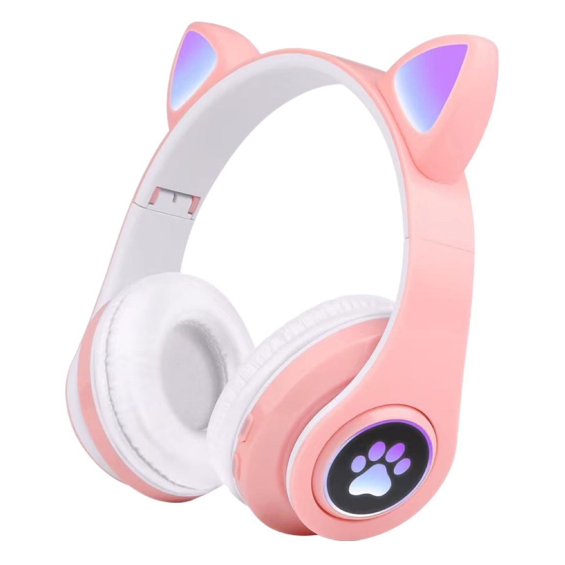 Transfronterizo nuevo gran orejeras luminoso RGB orejas de gato lindo gato garra auricular Bluetooth juego de auriculares