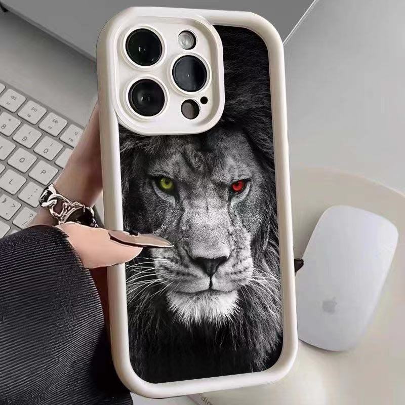 León para iPhone 16pro funda para teléfono móvil Apple 15 hombre de moda 14 Europa y América 13promax nuevo 12x11XR