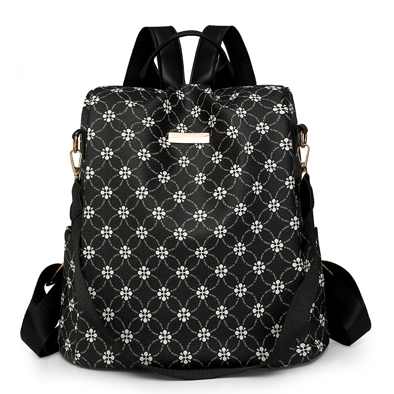 Mochila de mujer antirrobo floral de nuevo estilo, mochila de gran capacidad de todo fósforo de moda, bolso multifuncional de viaje ligero para mujer