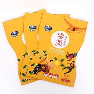 Food Fruit and Vegetable Crisp Die-Cut Special-Shaped Plastic Self-Sealing Packaging Bag Customized Freeze-Dried Peach Crisp Fruit Dried Nut Bag