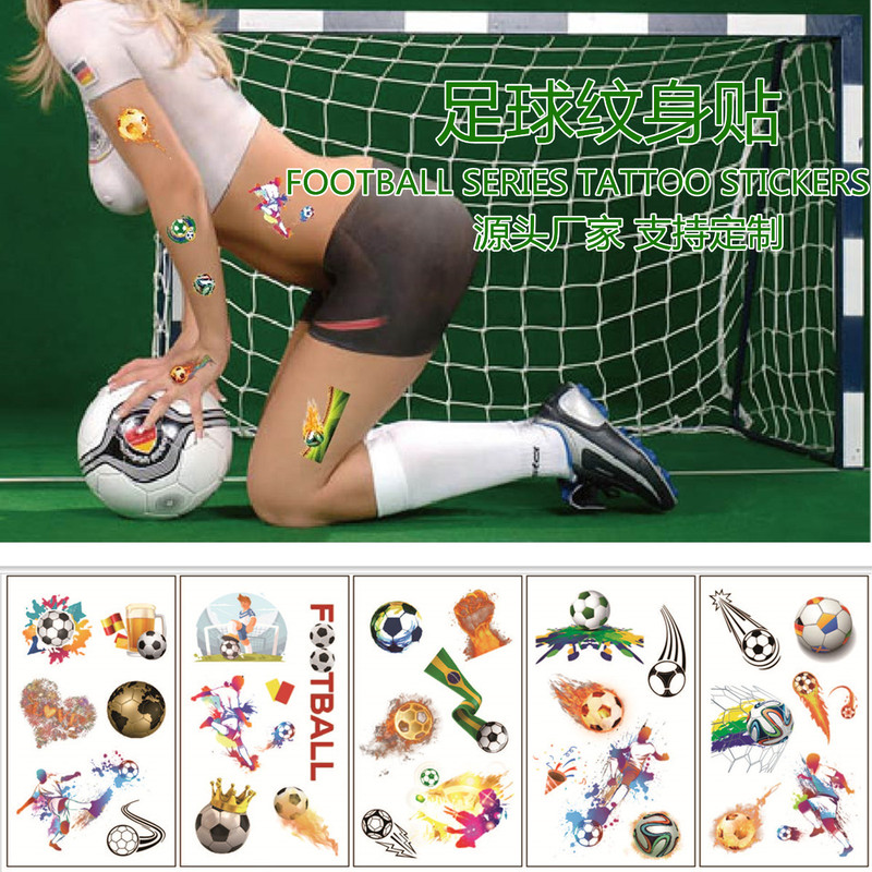 New Cross-border Children's Tattoo Sticker Cartoon Football World Cup Fans Face Sticker Arm Temporary Tattoo Sticker