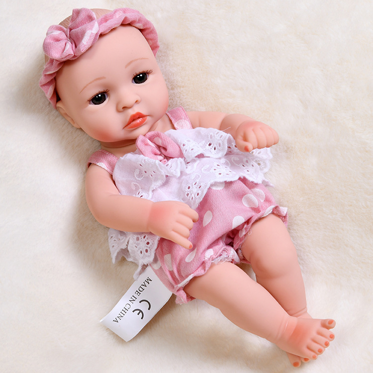 Simulación bebé renacido muñeca 30cm vinilo muñeca suave pegamento bebé dormir calmante niños jugar casa juguete